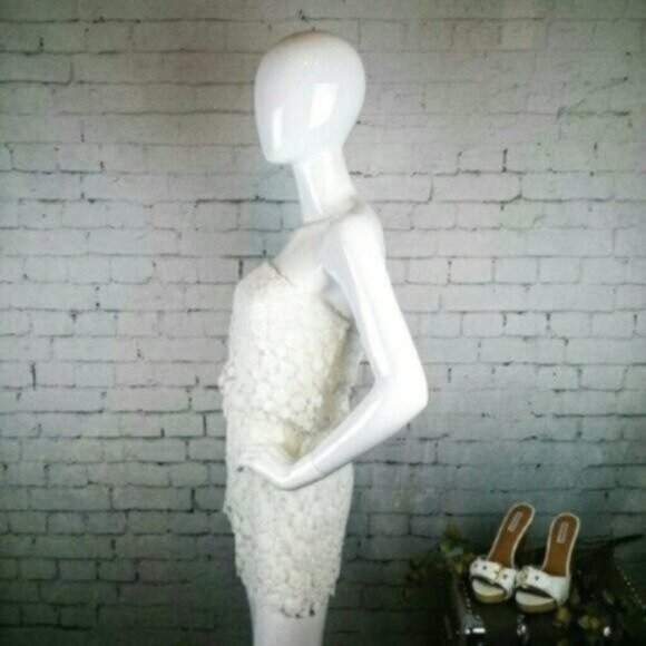 Ack Boho Festival Lace Strapless Cover-up Romper White Sizes Small And Medium - Picture 2 of 6